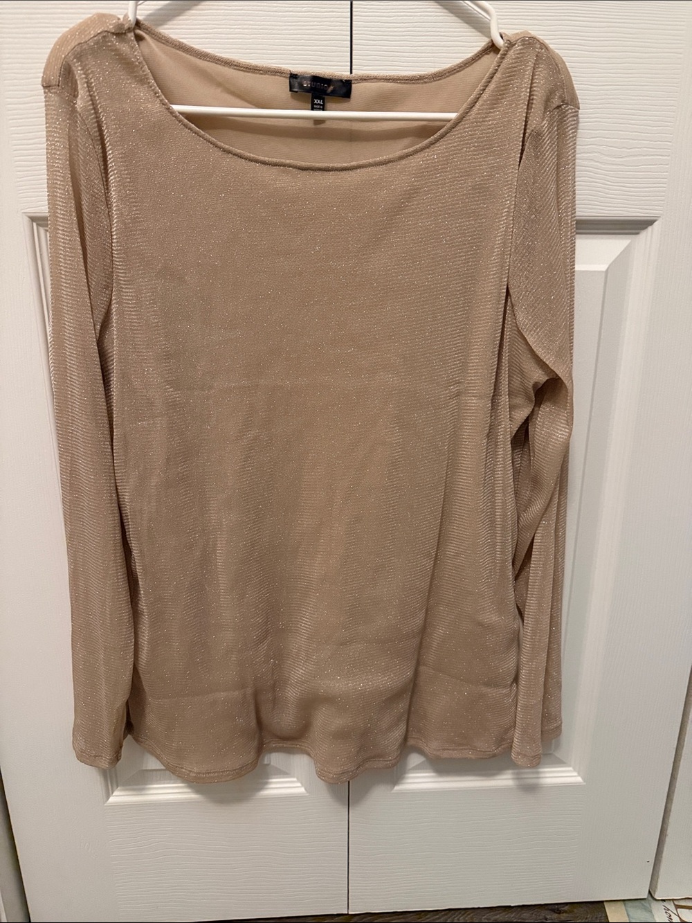 Studio U Shimmery Light champagne Long-Sleeve Tee